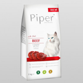 Суха Храна Piper Cat Beef  - За Котки Над 12 Месеца, с Прясно Говеждо Месо 
